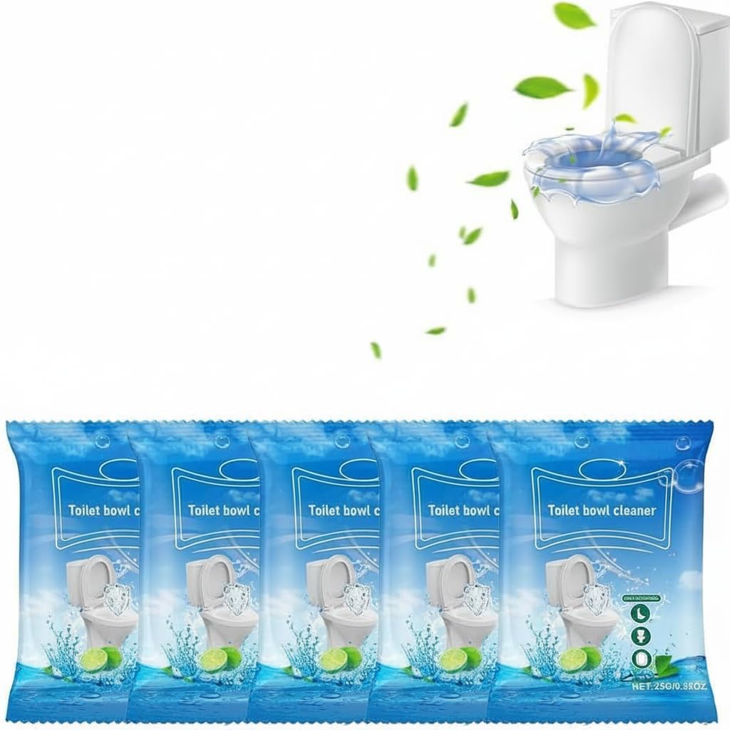 Toilet Bowl Cleaner Foaming Powder, Toilet Drains Odor Cleaner, Self Activating Miracle Powder for Toilet Bowl Cleaning, Unclogs and Removes Sources of Odor, 6 Pack