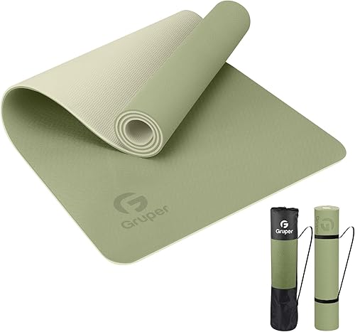 Miniatura 9 de Tapete de yoga antideslizante, ecológico, con correa de transporte, tapete de yoga profesional para mujeres, esterillas de entrenamiento para el