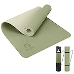 Yoga Mat Non Slip, Eco Friendly Fitness Exercise Mat with Carrying Strap,Pro Yoga Mats for Women,Workout Mats for Home, Pilates and Floor Exercises (Army Green, 0.31 * 24 * 72 Inches)