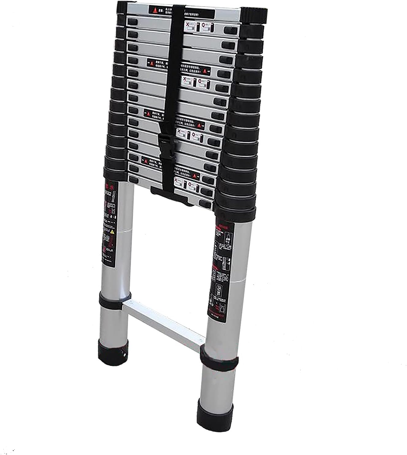 Foldable Aluminum Telescoping Extension Ladder 2.3m to 8m Lightweight 8.5ft Aluminum Engineering Ladder for Outdoor & Home Use Portable Multi-Purpose Ladder