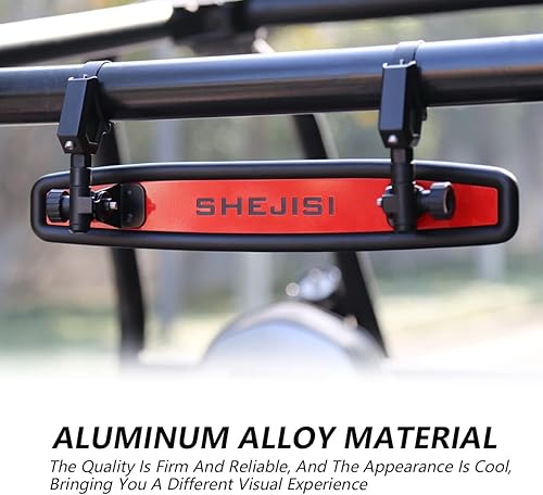 Miniatura 2 de Espejos universales UTV, material de aleación de aluminio, nuevo espejo retrovisor RZR 2023 para jaula antivuelco de 1.5 a 2 pulgadas, ajustable