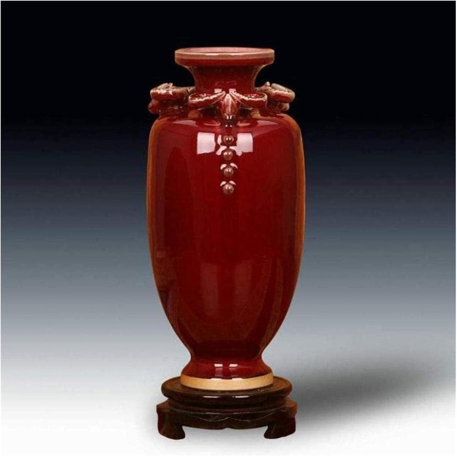 Vase Tabletop Household Office Wedding Party Different Characteristics Red Ceramic Large Excellent Porcelain Enamel