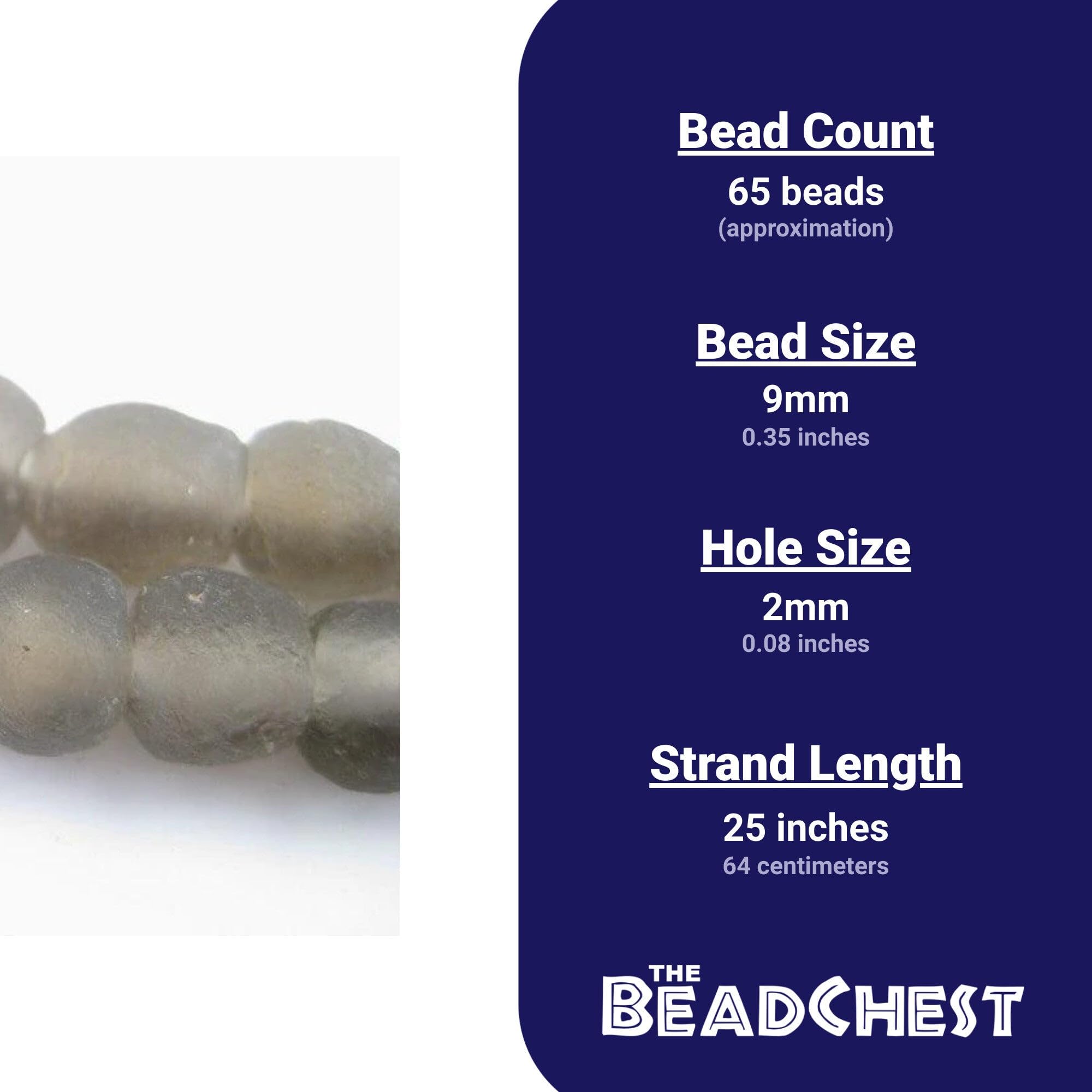 Cuentas De Vidrio Reciclado Jumbo – Colgantes De Pared Con Cuentas – Cuentas De Cristal De Mar Africano Extra Grandes De 0.827 – 0.984 Pulgadas – El Cofre De Cuentas (remolino