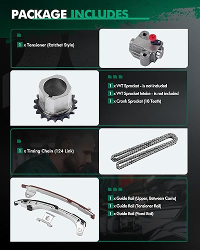 Miniatura 2 de SCITOO KA-35 TK955 Kit de cadena de distribución del motor reemplaza para Toyota Highlander Siennary RAV4 2.7L 2.5L 3.5L 2009-2015