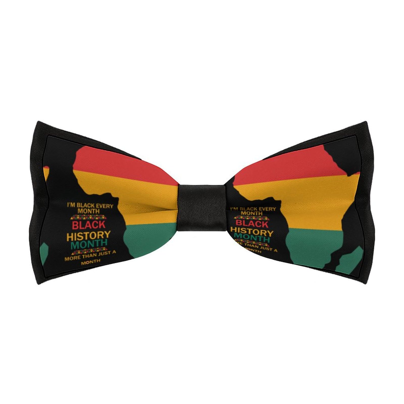 JYYAU Black History Month Bow Tie Adjustable Necktie For Men Business Fashion Pre-tied Tie Neckwear Novelty Accessory For Weddings Party Festival
