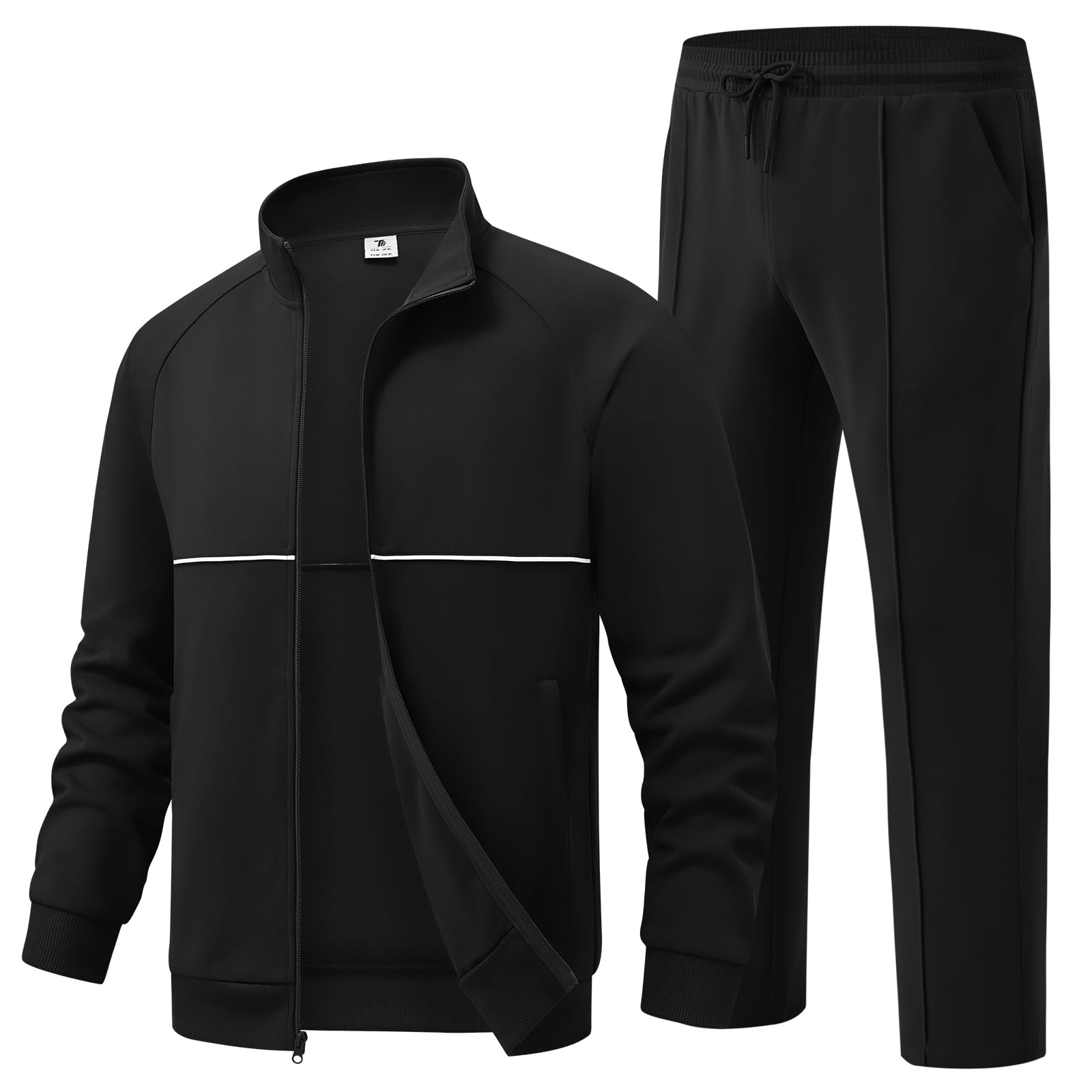 TBMPOY Men's Sweatsuits 2 Piece Sets Sweat Jogging Workout Suits Tracksuits | Track Suits with 6 Pockets, Lightweight Athletic Casual Warmup Suits, Sport Jumpsuits, Jackets and Pants Warmup Gym Running