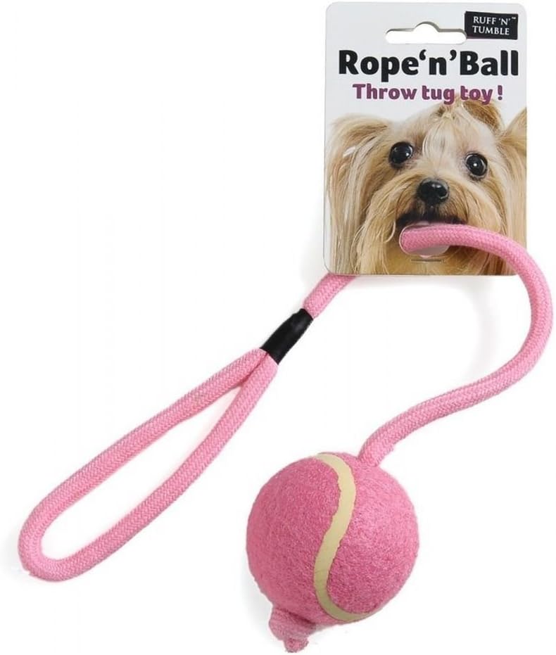 Rope 'n' Ball Throw Tug Dog Toy (Contains 1