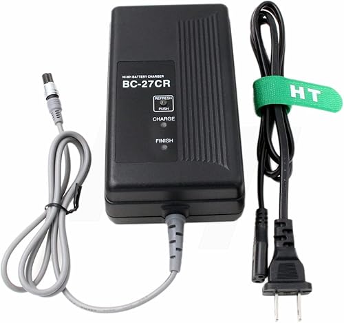 HangTon - Cargador de batería BC-27CR para batería Topcon BT-50Q BT-52QA GTS 332 GPT estación total de 3 pines