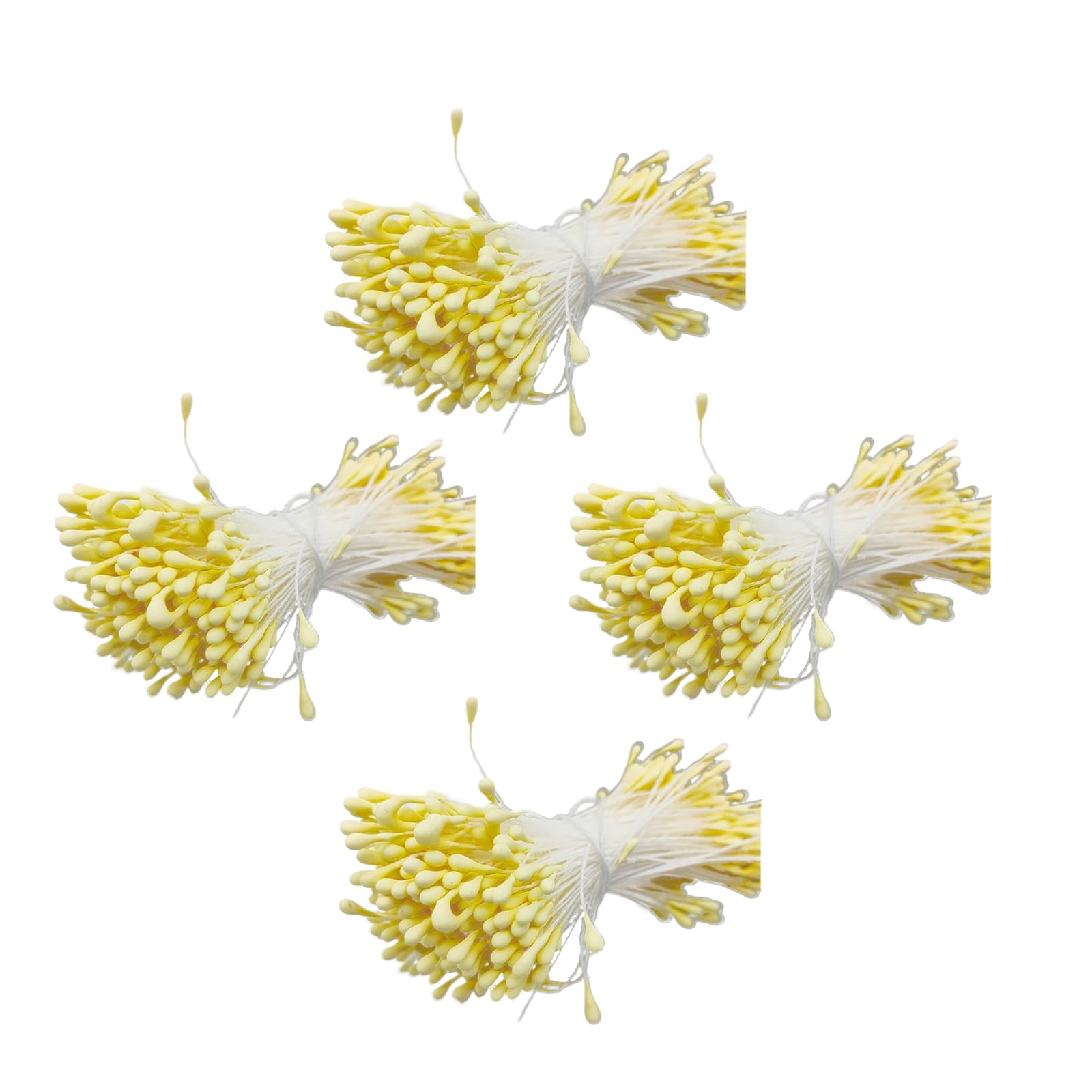 Jazuaiao 60mm Long Artificial Flower Stamens Pistil 1050-1600Pcs 2mm Double Ended Matte Floral Stamens Pistils for Art Craft Artificial Flower Stamen