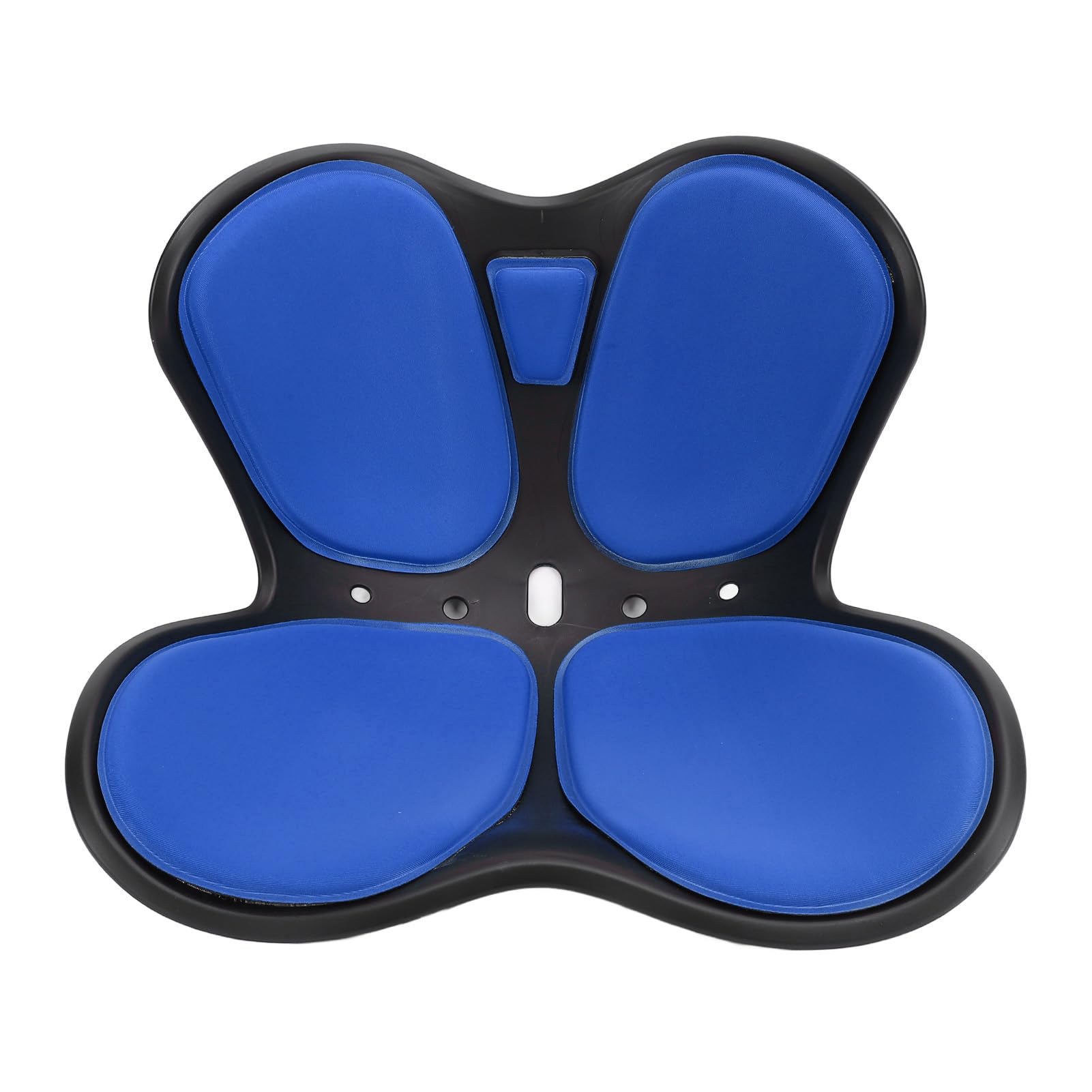 Cuscino di supporto lombare ergonomico per una migliore postura a casa, ufficio, scuola, design unico, leggero e portatile, in cotone, 41 x 37 x 33 cm (blu)