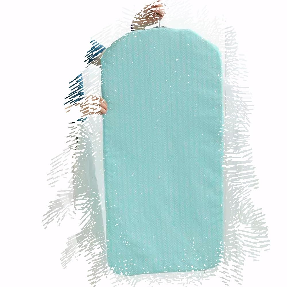 COKYIS Tragbar Bügelunterlage Hängende Bügelauflage Ärmelbügelbrett Bezug, Faltbares Vertikal Bügelmatte, 90 X 46cm Bügeltisch Unterlage Für Hotel/Heim (Color : Green, Size : Square)