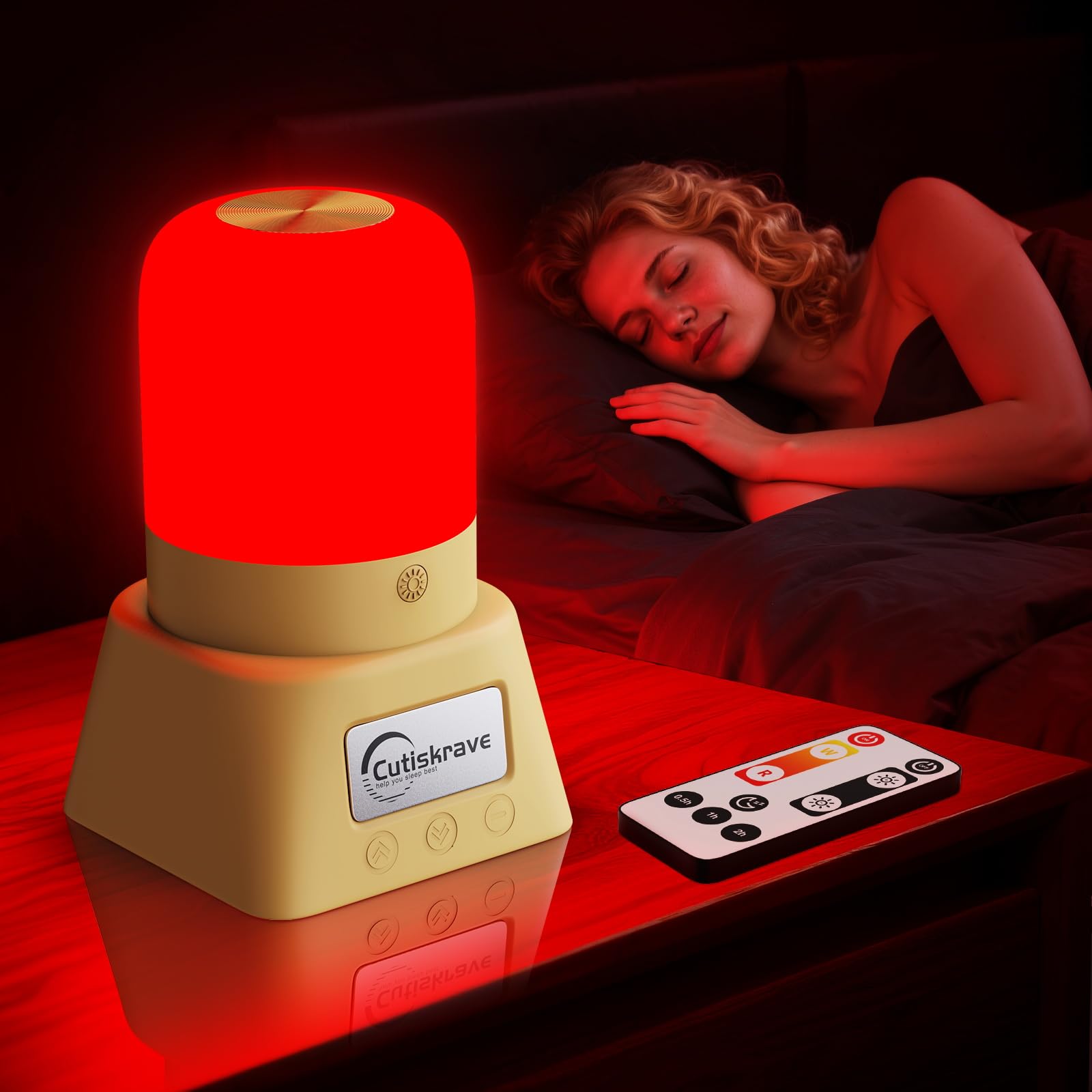 Red Light Night Light Lamp for Sleeping, Red Night Light Desk Lamp