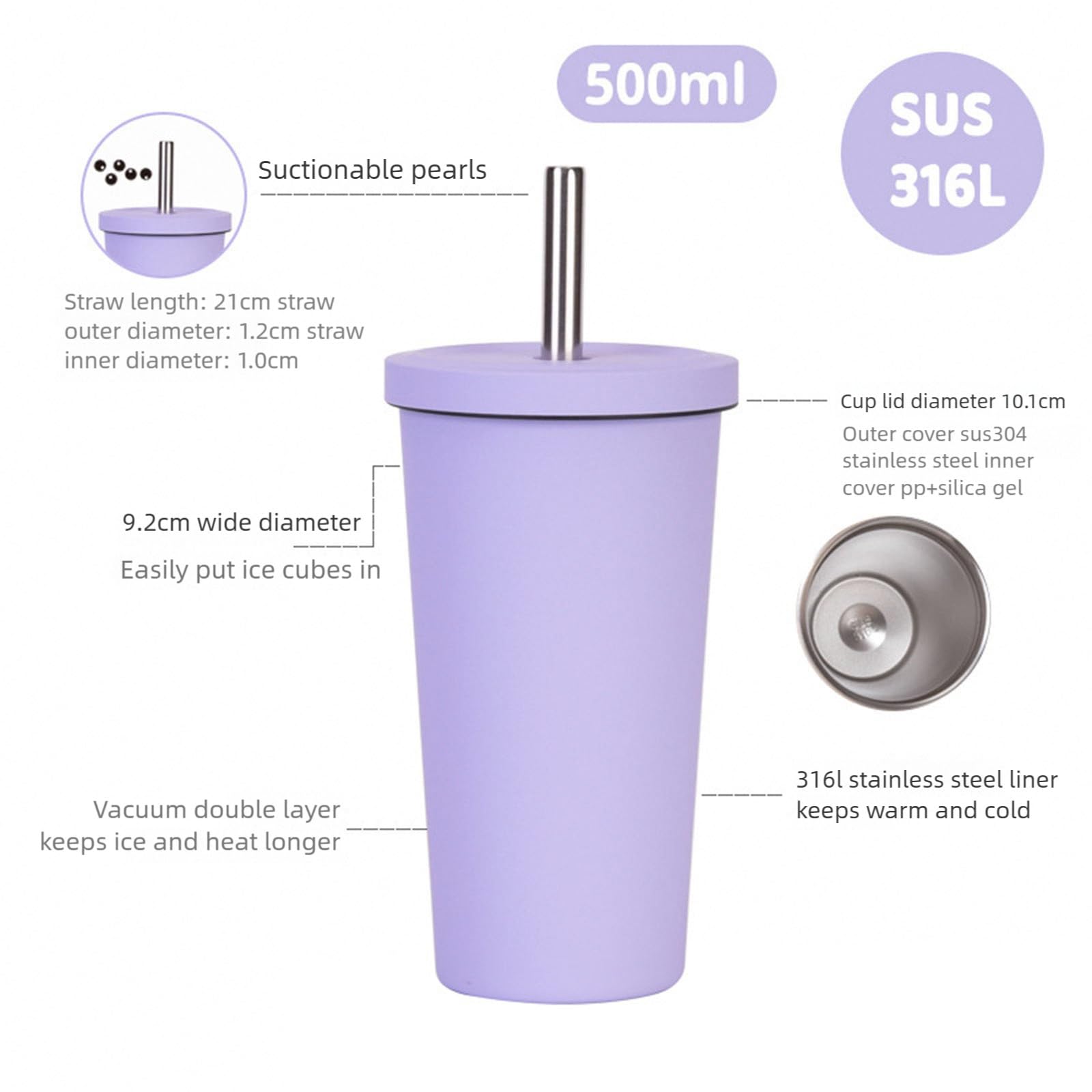 Vasos térmicos de doble pared de acero inoxidable de grado alimenticio, resistentes a fugas, para bebidas frías y calientes, botella de agua de acero inoxidable para viajeros