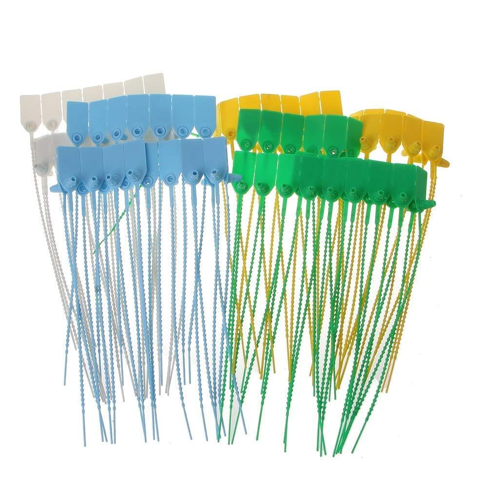 DIIOOMIEEU 100 Pieces Cable Ties Tamper Seals Security Seals Shipping Self-Locking Signage Tie Easy to Use