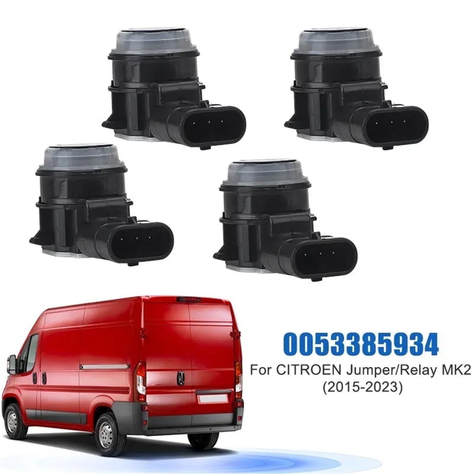 Czujnik hamulca postojowego Czujnik parkowania cofania 0053385934 Pasuje do FIAT Ducato Pasuje do Citroen Jumper/Relay Pasuje do Peugeot Boxer 2015-2023 Czujnik hamulca(4PCS)