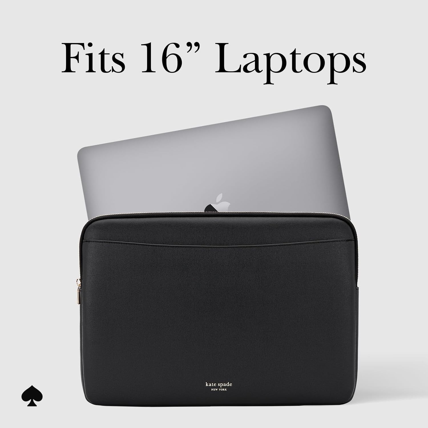 Kate Spade New York Saffiano Laptop Sleeve 16 Inch - Black - Compatible with All MacBook M Series Devices - Image 2