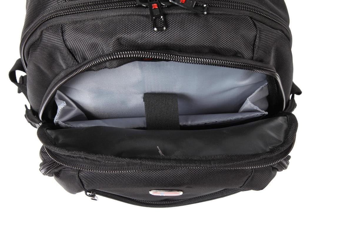 Adventure Bags - Mochila con ruedas 2 en 1, compartimento principal grande, compartimento para portátil, nailon impermeable, 2 ruedas de goma, Negro, 55 cm x 36 cm x 55 cm