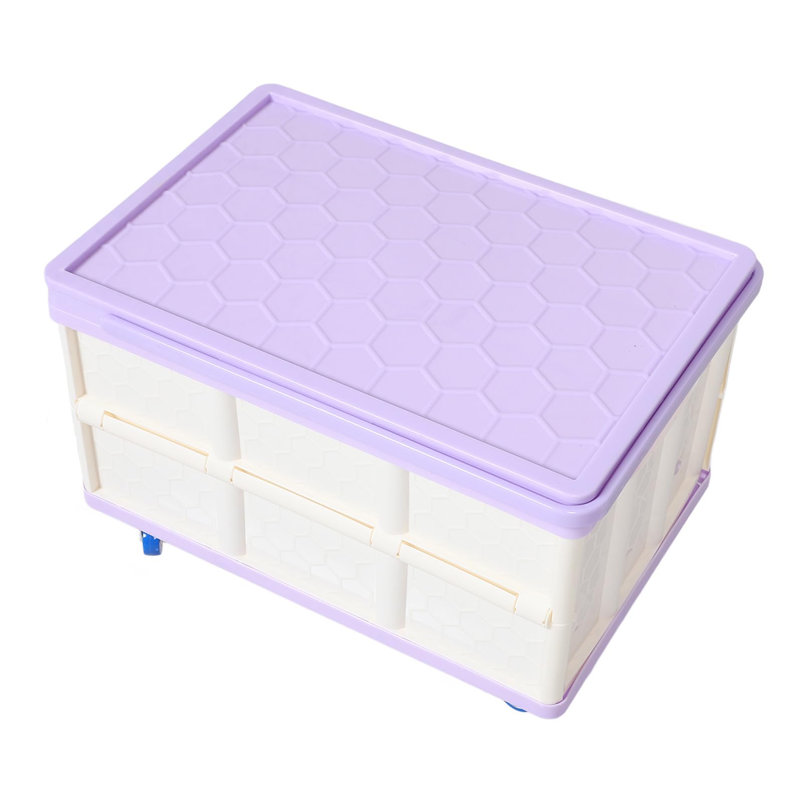 ULTECHNOVO PP Faltbare Aufbewahrungsbox, Beige mit Rollen und Griff