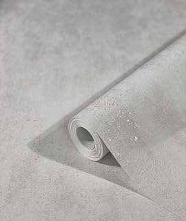 Marburg Concrete White Gray Wallpaper 395.66 x 20.86 Inch for Living Room Bedroom Non-Woven Removable Textured Wallpaper 100% Made in Germany 32611