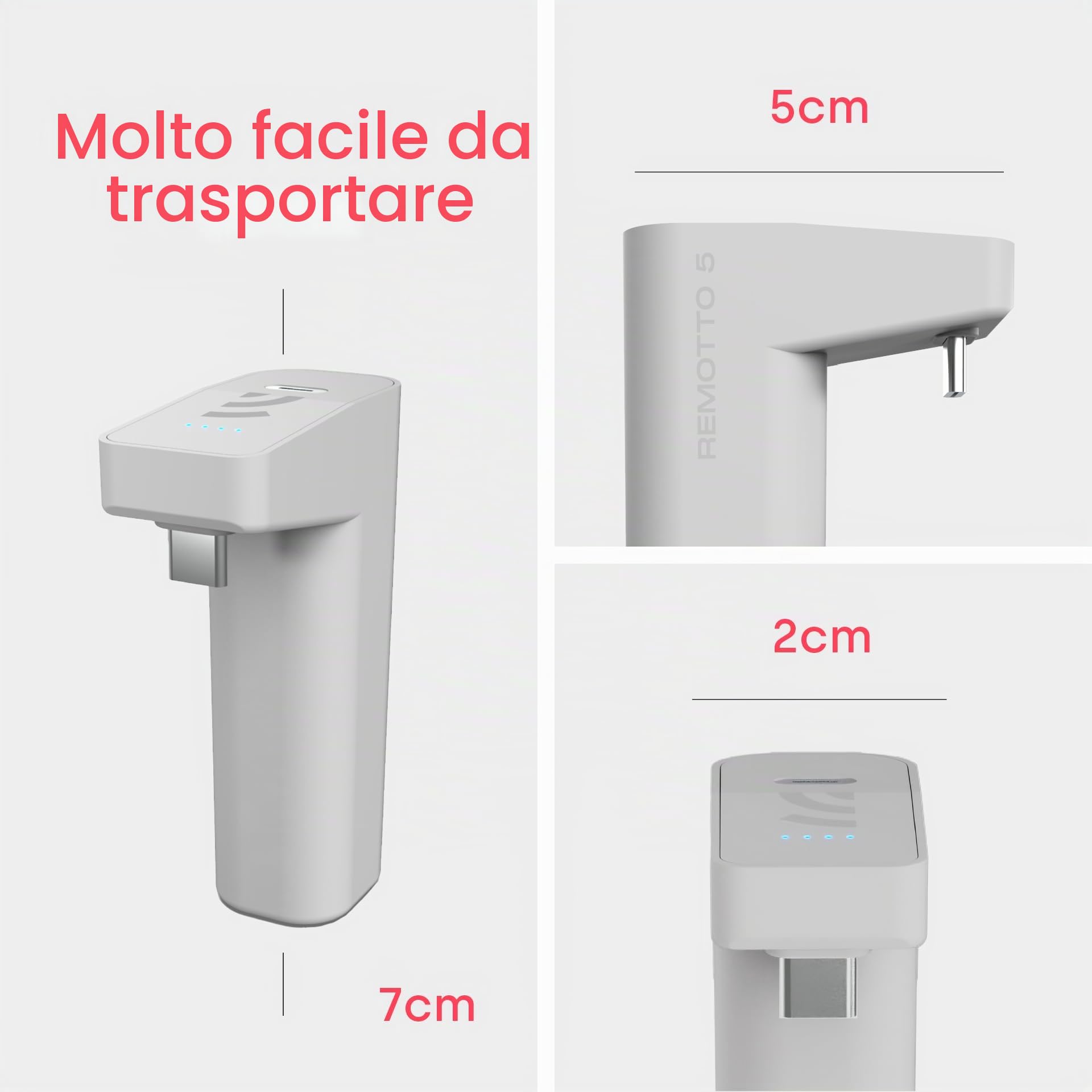 Remotto5 - Caricatore USB per Controller PS5 Wireless - Batteria Portatile per DualSense Gioca Durante la Ricarica - Lunga Durata +12 Ore di autonomia - Accessori PS5