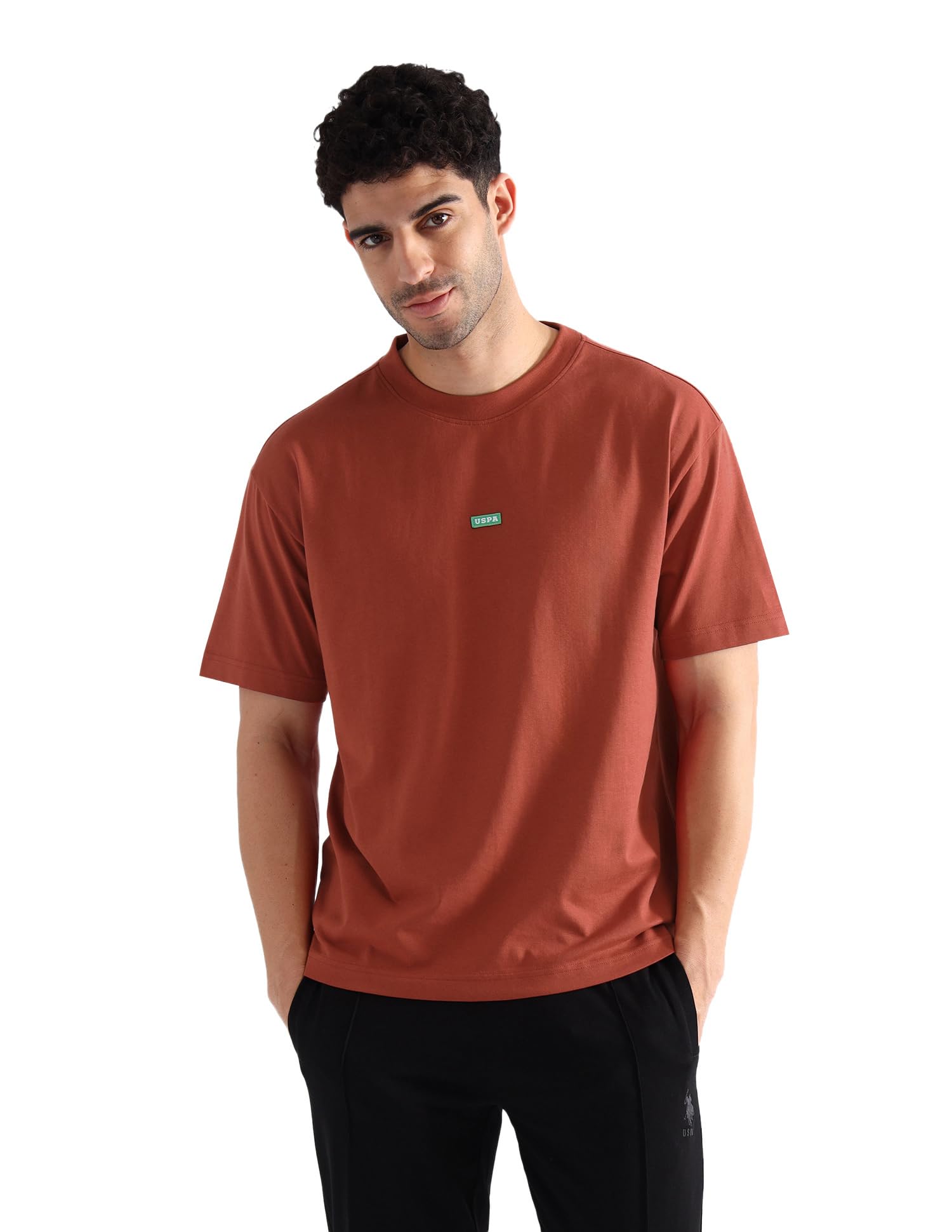 Mens Oversized Fit OEE04 Pure Cotton T-Shirt