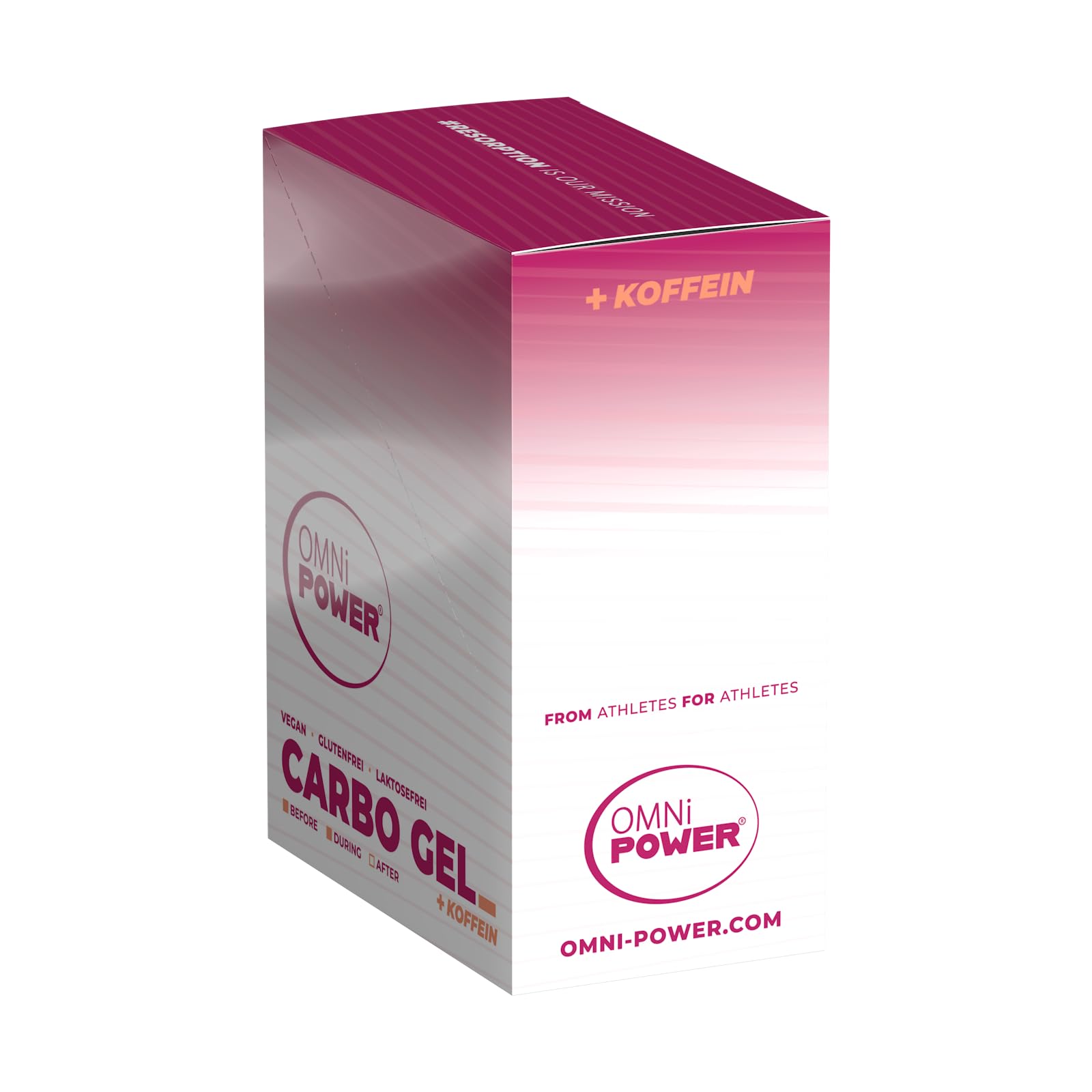 Carbo Gel (12er Pack) | Energygel für schnelle und einfache Energie | Mit 100 mg Koffein | Innovative gelartige Textur | Geschmacksneutral | Vegan | 12 x 40 g Gel