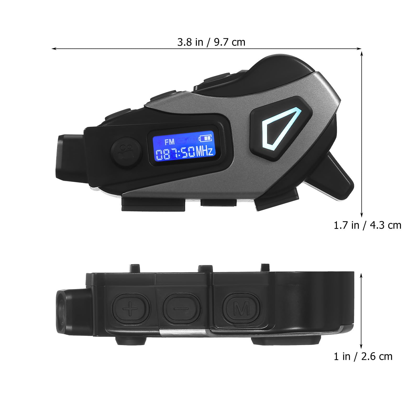 BESPORTBLE Écouteurs sans Fil pour Casque de Moto Micro Bruit, Batterie 1200mah, Matériau Abs, Confort Prolongé pour Hommes et Femmes