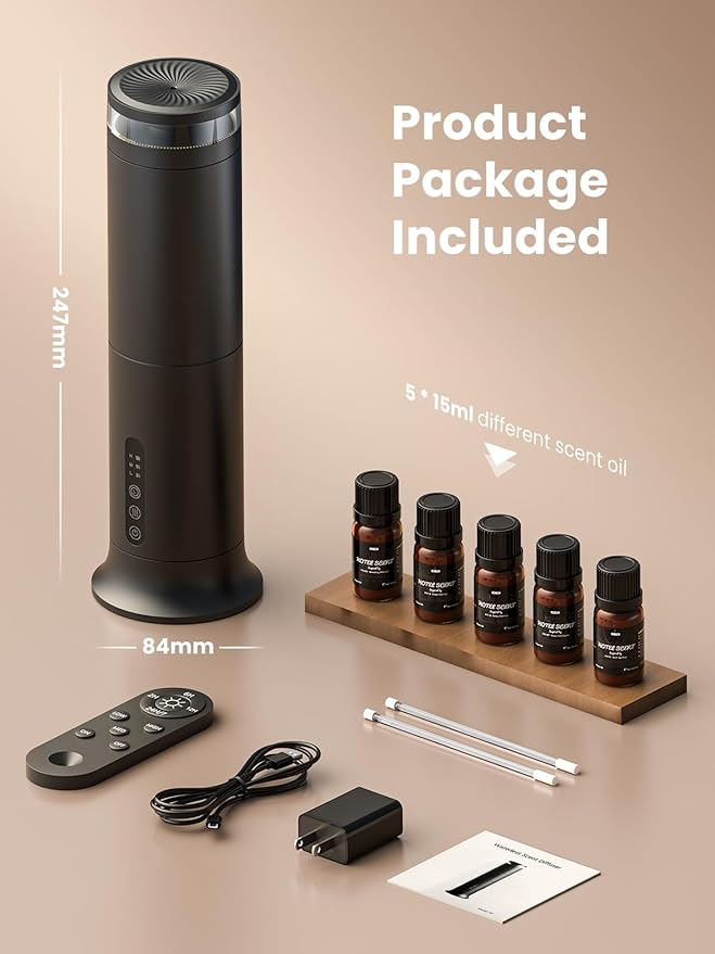 Difusor sin Agua XEITIN con 5 Aceites Esenciales, Control Remoto, 2000 Sq.ft miniatura 2