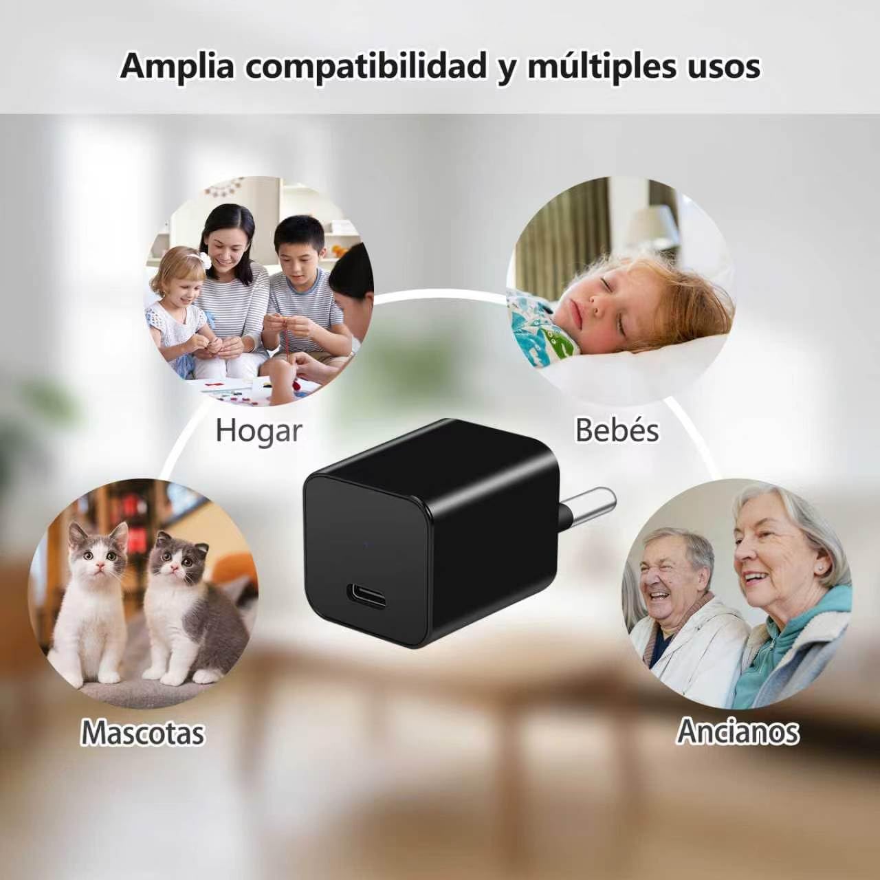 Mini Cámara Oculta, Cámara Espía de Alta Definición 1080P, Compatible con Grabación Continua y Detección de Movimiento, Adecuada para Uso Doméstico Interior y Vigilancia en Oficinas, no necesita WiFi
