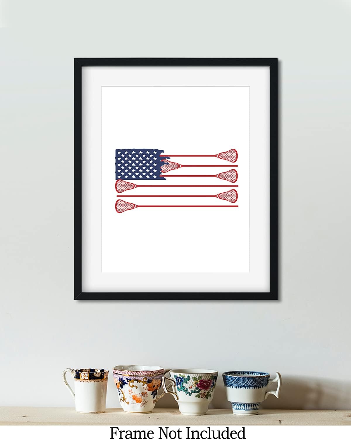 Govivo Lacrosse Wall Art, 11x14 Unframed Print, Lacrosse Art Gifts for Players & Coaches, Wall Decor for Bedroom, Locker Room or Dorm - Image 7