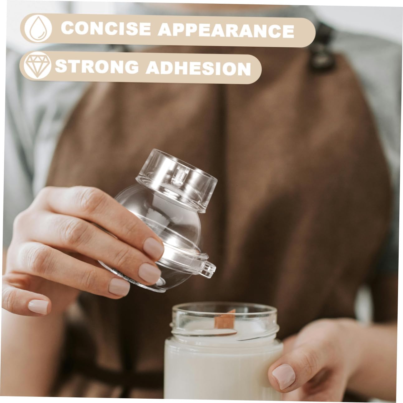 5 Pezzi Stampo per Candele a Forma di Sfera 6 Cm in PC Trasparente, Stampo Fai da Te per Candele Cilindriche, Strumento Artigianale per Aromaterapia e Decorazioni Casa