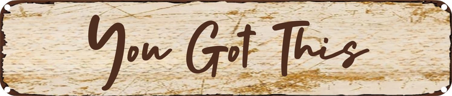 Vintage Tin Sign Retro Metal Wall Decor You Got This Rustic Aluminum Plaque for Home,Bar,Kitchen,Garage,Man Cave 4x16 Inch