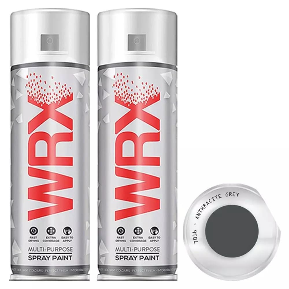 WRX Anthracite Grey 7016 Aerosol Spray Paint Multi Purpose Fast Dry 400ml (2)