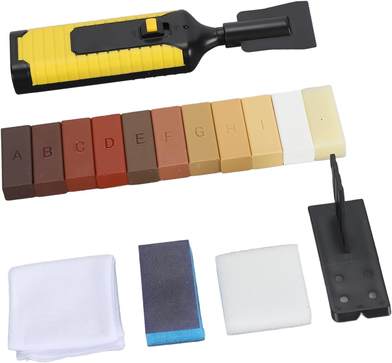 Floor Repair Kit, Floor Repair Wax Kit, Repair Scratches Cracks Holes Wood Floor Repair Kit with 11 Colors Hard Wax Filler for Wooden Floor Door Cabinet