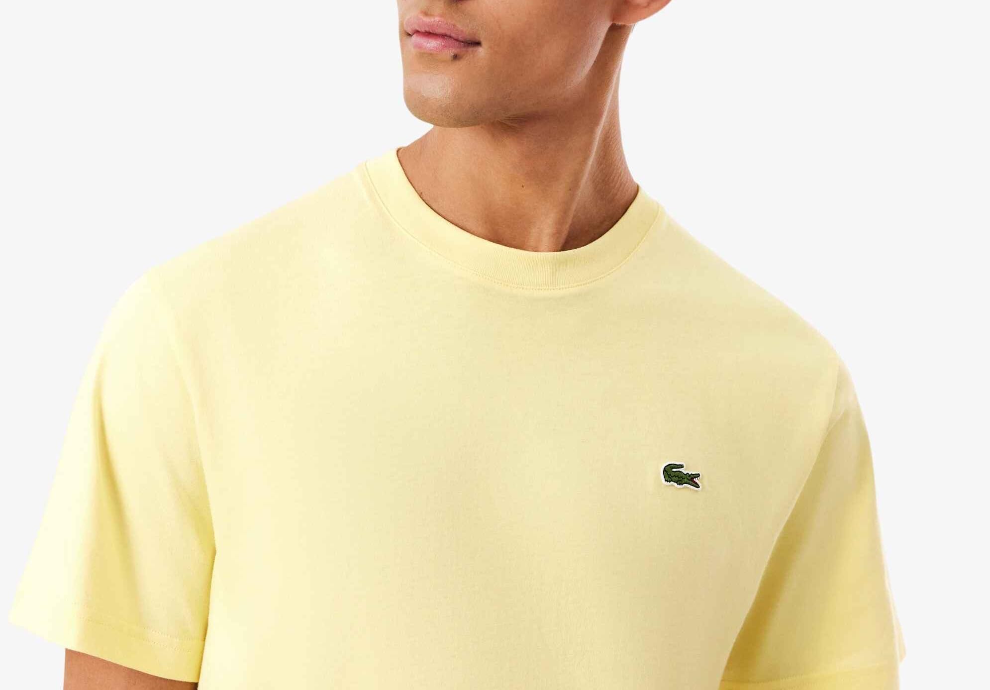 Lacoste Algodón Camiseta para Hombre Jaune M