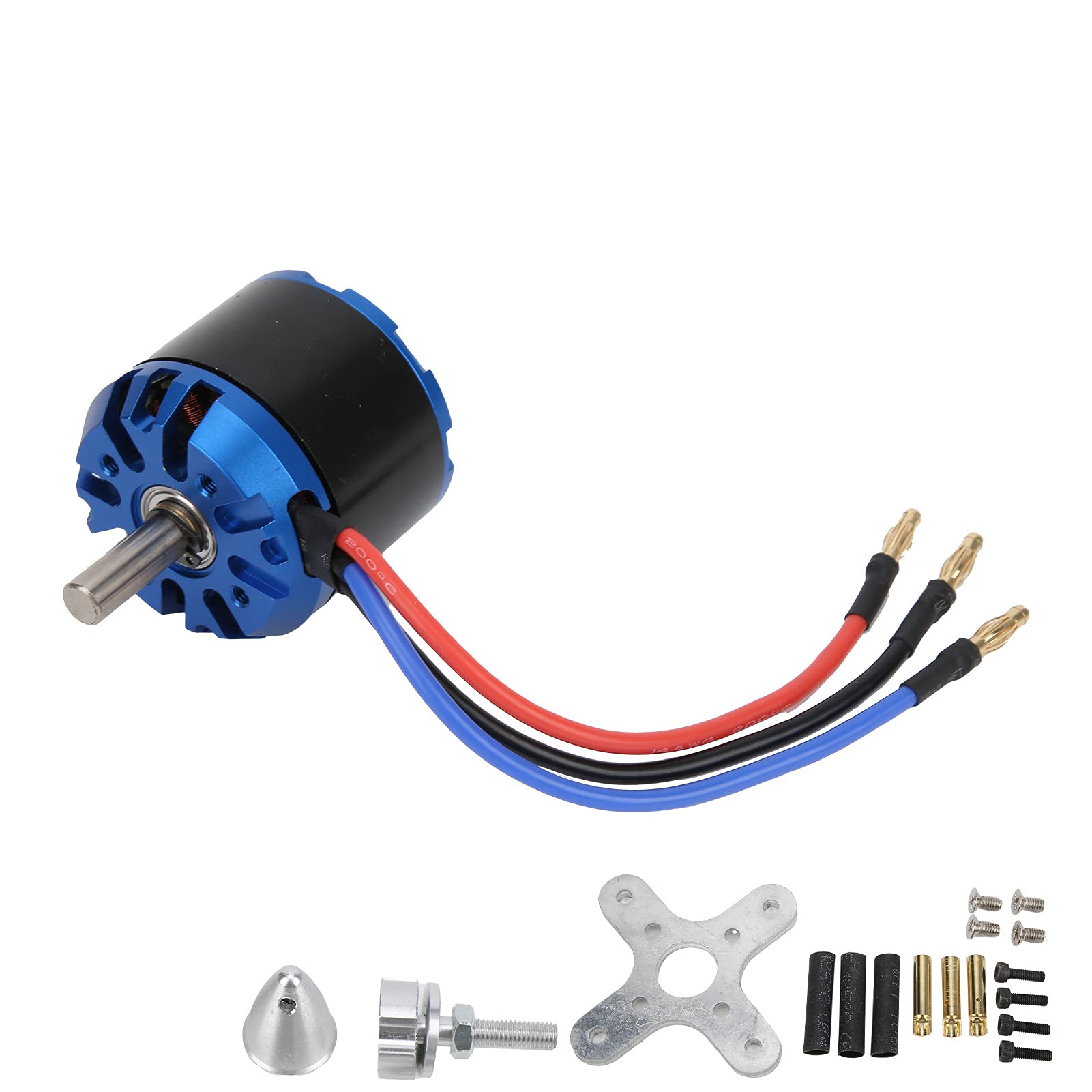 RiToEasysports Motore Brushless 5055 400KV, Motore per Aeroplani RC Leggero a Spinta Forte da 1420 W Ad Alte Prestazioni, con Spina a Banana da 4,0 Mm, per Parti di Aggiornamento di Aerei Ad