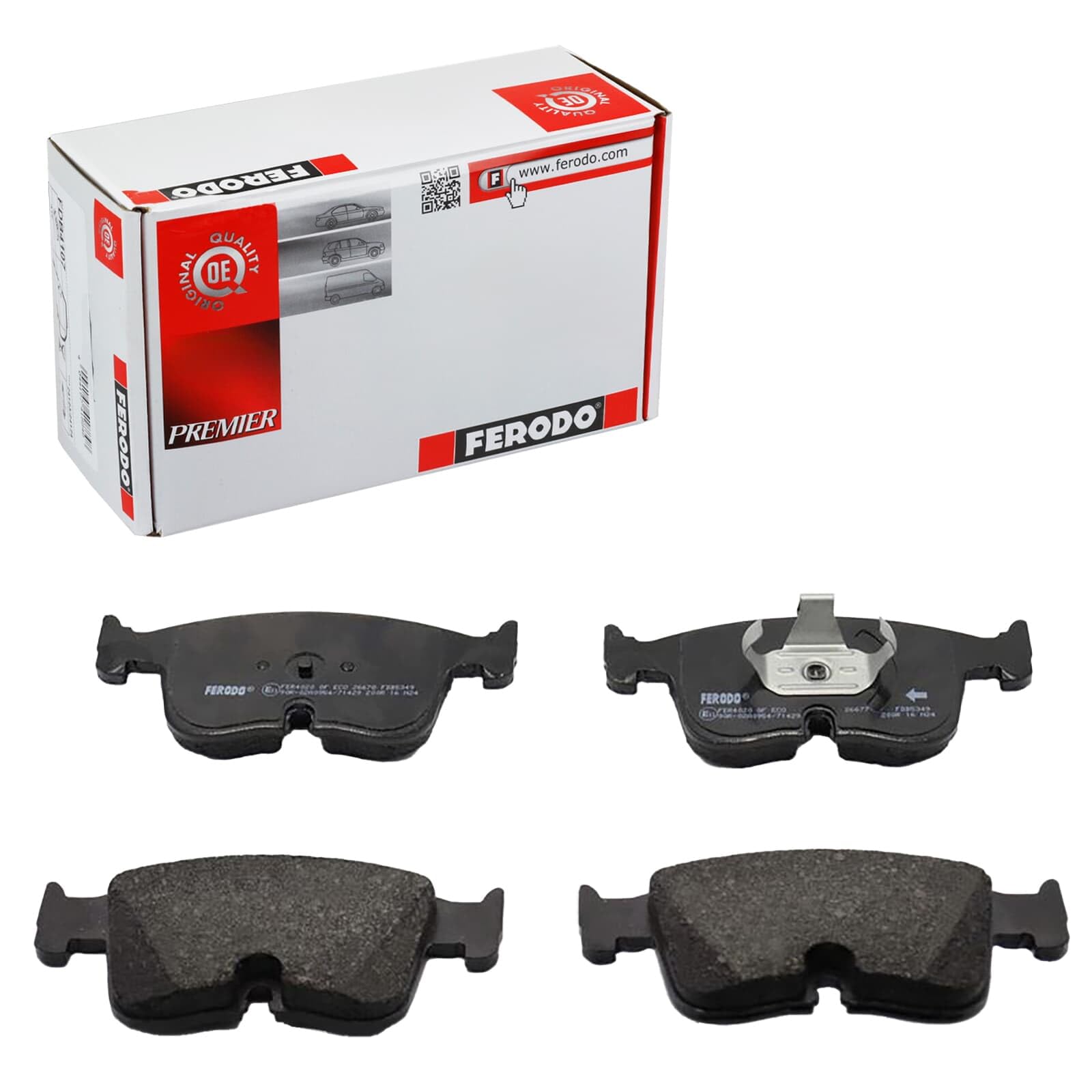 FERODO Kit pastiglie freni Anteriore predisposto per visualizzazione avviso usura senza accessori FDB5349 Compatibilità con VW Golf 8 Hatchback CD1 Golf 8 Variant CG5, AUDI A3 Sportback 8YA, CUPRA | Compatibile con: AUDI A3 Limousine, A3 Sportback, VW GOL