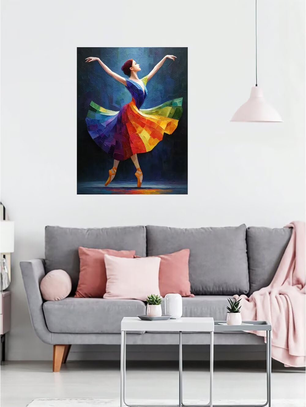 Diamond Painting Adulti Ballerini Rotondo Diamond Painting 70x95cm a-3090 | Chica Diamond Painting Kit Completo, Dimensioni Diamantini Crystal Art, Hobby Creativi Adulti Decorazioni da Parete e Casa