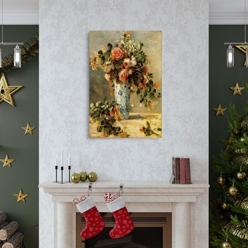 ピエール オーギュスト ルノワール 花瓶の花 薔薇 インテリア 額縁 アート ルノワール「花瓶のバラ」 | ユーパワー オンラインショップ