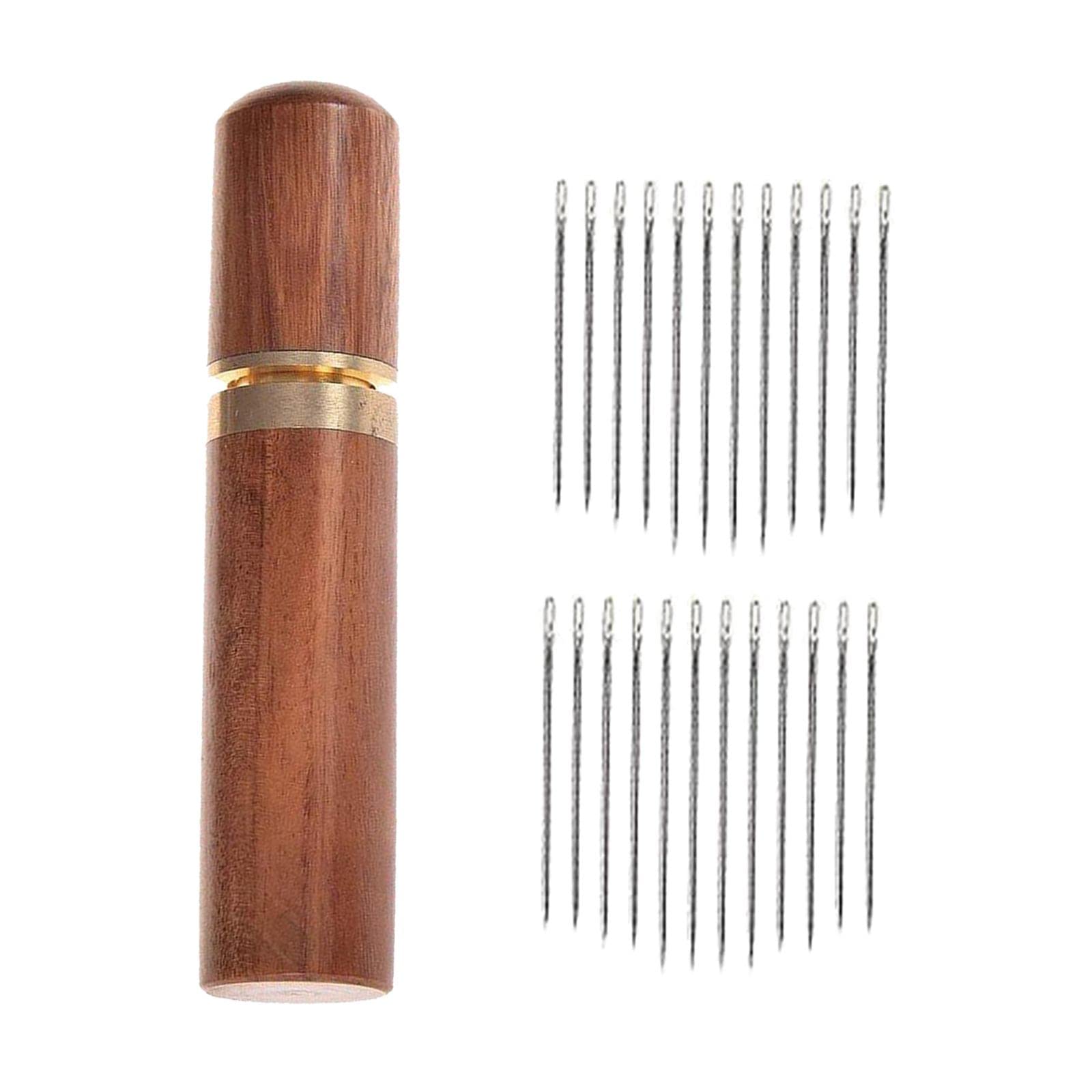 LOOM TREE® 24x Self Threading Needles with Wooden Needle Case Brown_Silver Needles | Sewing | Hand Sewing Needles & Accs | Hand Sewing Needles-image-33