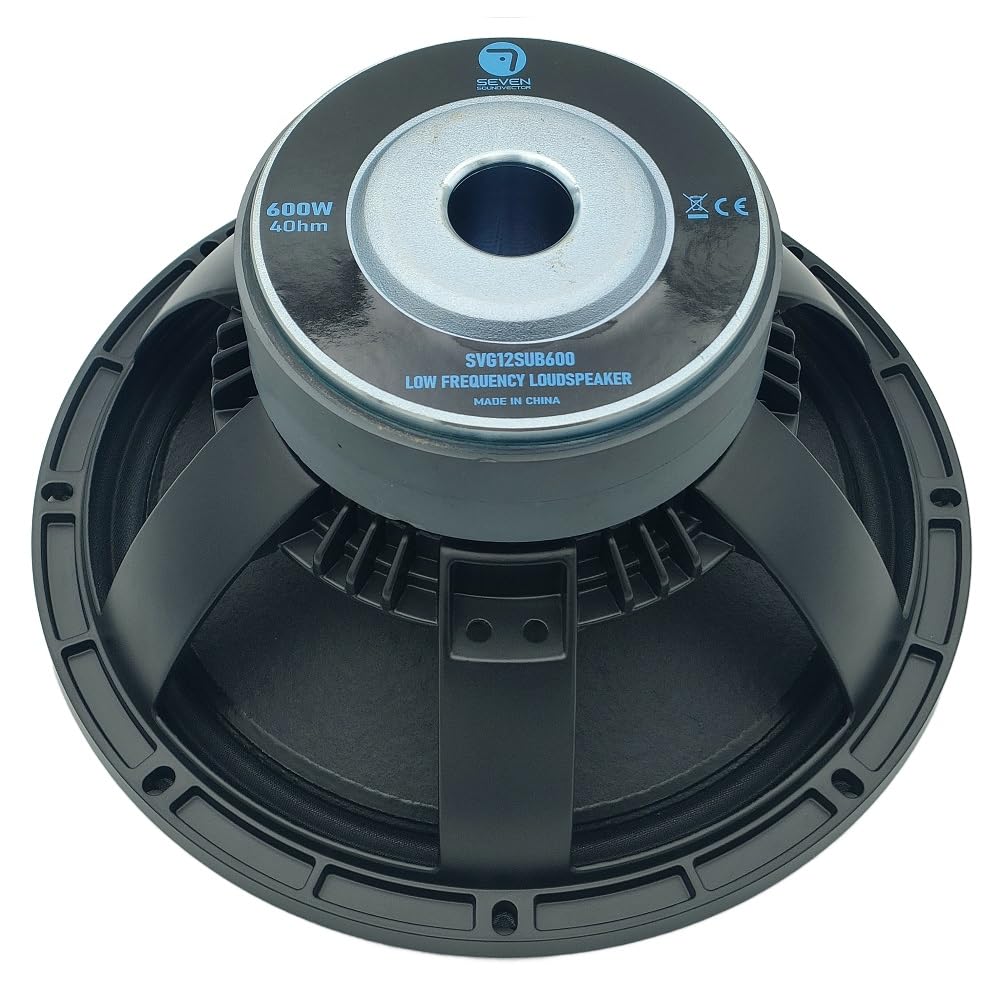 Seven Soundvector SVG12SUB600/4 Subwoofer 12 pollici Altoparlante professionale per bassi 4 Ohm 600 W AES 1200 W di picco