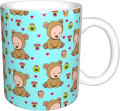 Amazon Co Jp マグカップ コーヒーカップ かわいい赤ちゃん セラミック お茶カップ ビッグマグ ハンドル付き コップ 耐熱 耐冷 陶器 330ml 大容量 男性 女性 仕事用 贈り物 人気ギフ ホーム キッチン