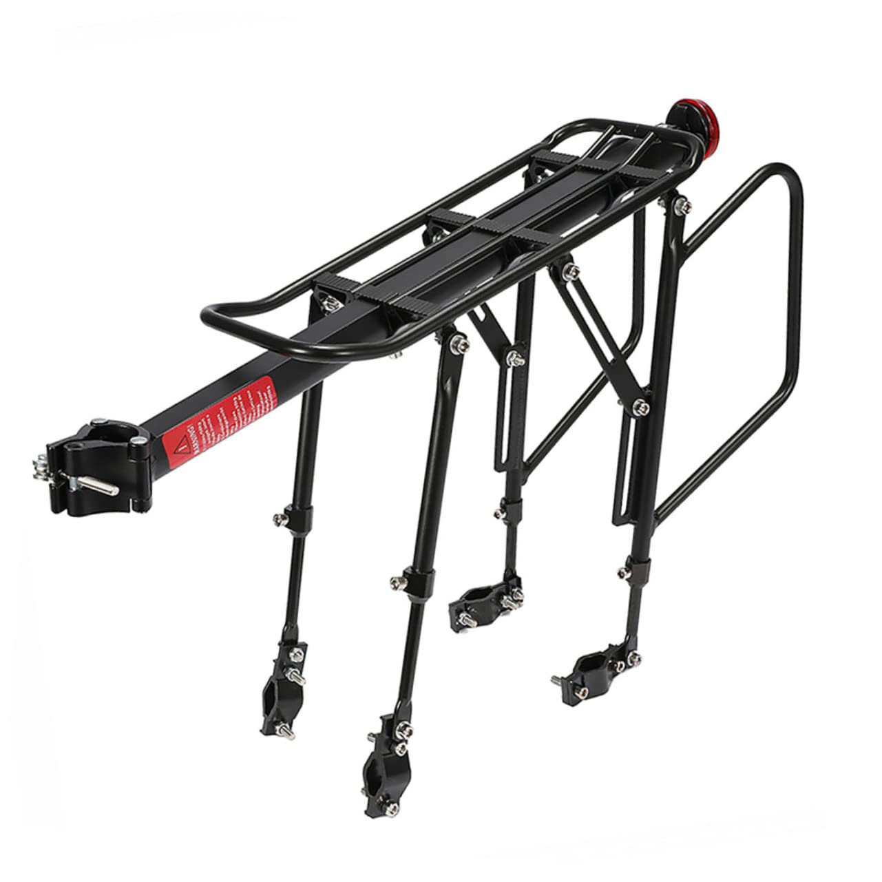 ifundom Quick Release Aluminum Alloy Rear Racks for Mountain Bikes Lightweight Bike Rear Shelf with Reflective Lights for Safe Night Riding and Convenient Trips