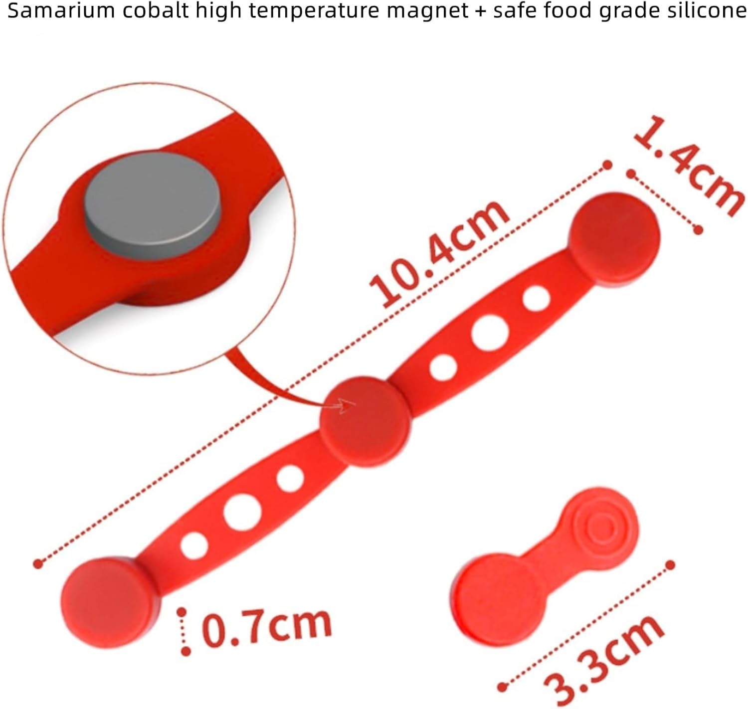 Air Fryer Magnet Silicone Buckle, Air Fryer Magnet Silicone Buckle Set for Prevents Paper From Covering Food & Touching Heating Element, Secure Cooking-3/4 Mix Set, Prevent Paper To Burn (BLACK,4 PCS)