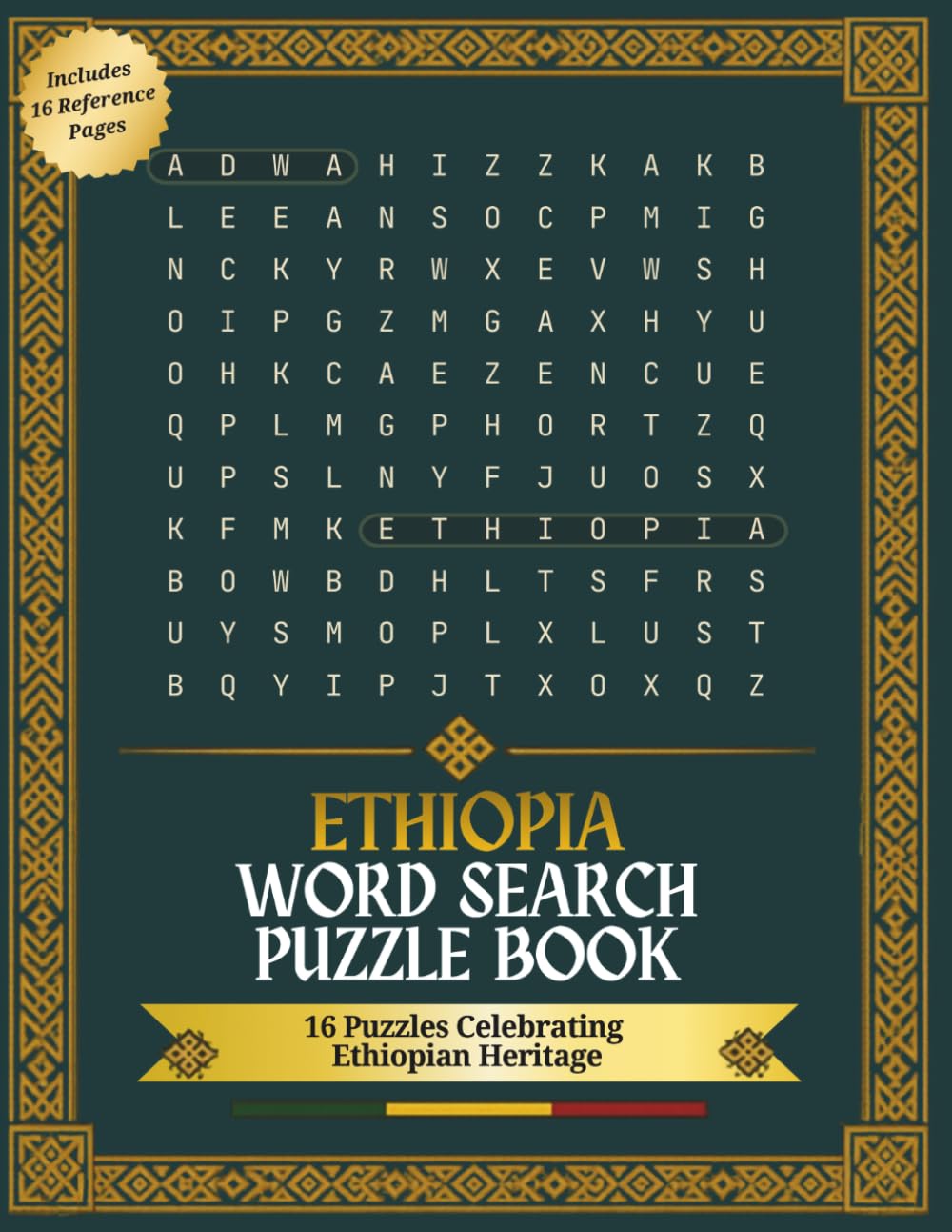 Ethiopia Word Search Puzzle Book: 16 Puzzles Celebrating Ethiopian Heritage