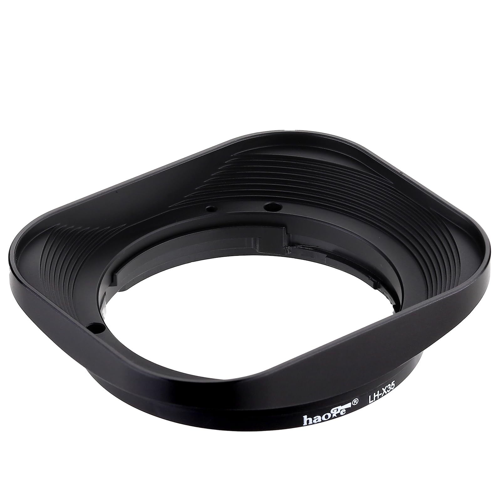Haoge LH-X35 - Paraluce rettangolare in metallo per obiettivo Fujifilm Fuji Fujinon XF35 mmF2 XF 35 mm f/2 R WR e XF23 mmF2 XF 23 mm f2 R WR WR, sostituisce LH-XF35-2