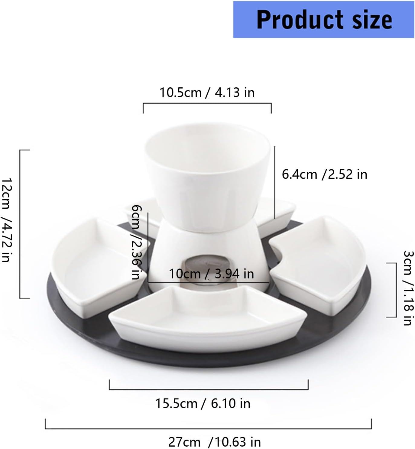 Elegant Easy to Clean Ceramic Platter Suitable for Hot and Cold Fo