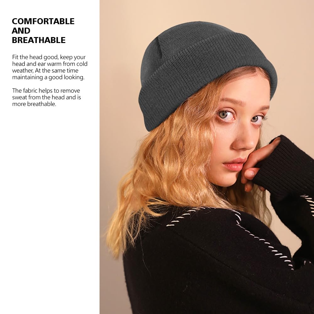 MOBIUSPHY Cappello Uomo Donna Cappelli Unisex Berretti Invernale Beanie Cuffia Uomo Hat Maglia Caldo Cappello Nero Moderno Adulto Inverno per Sci/Bici/Moto