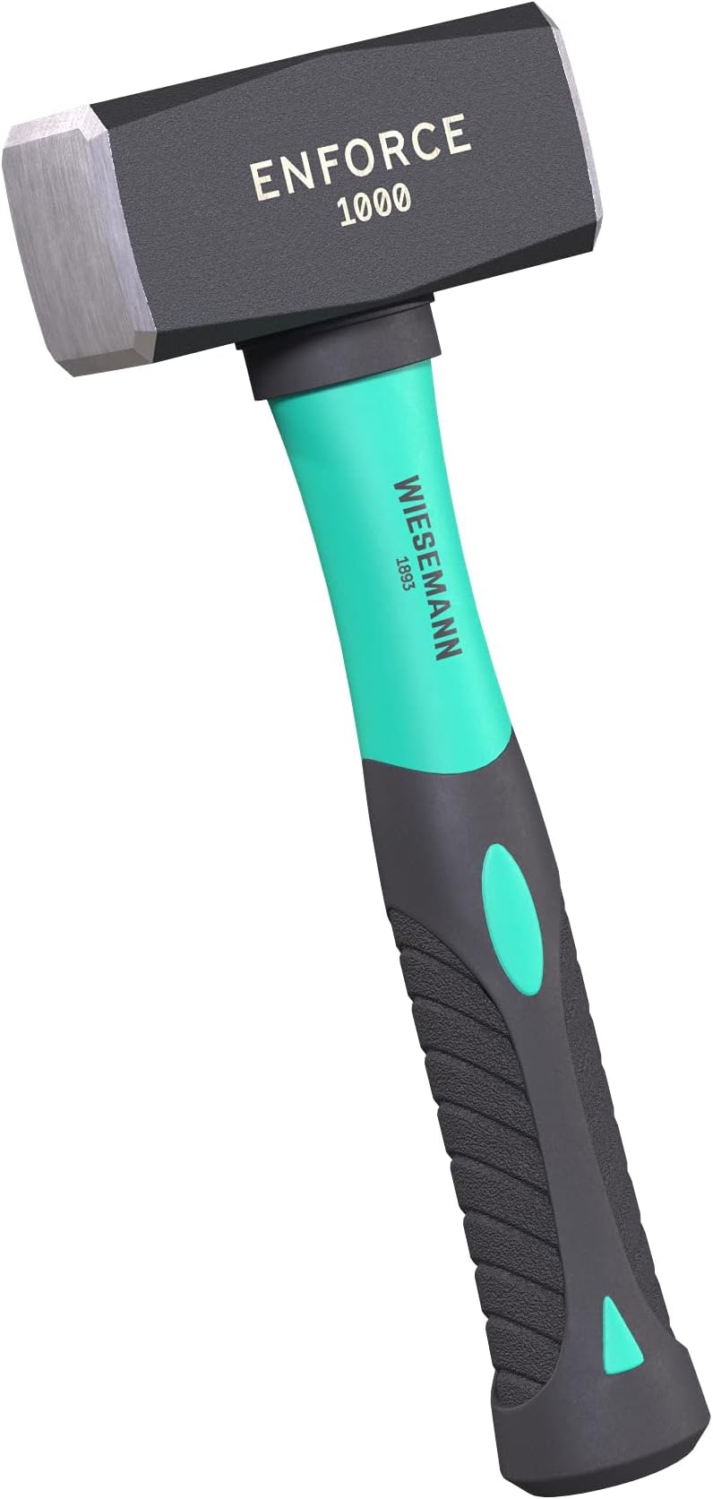 Club Hammer 1000 Grams with 2K fibreglass Handle from WIESEMANN 1893 | Enforce Series | Forged and Induction Hardened Hammer Head | 80539