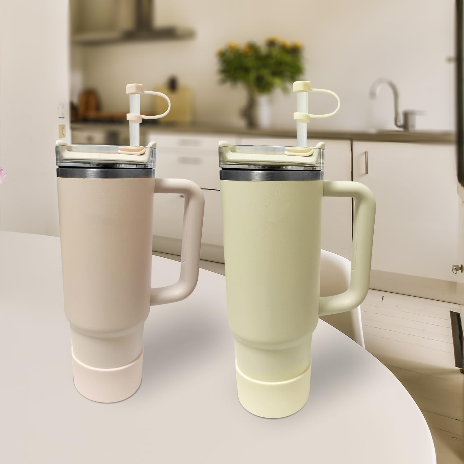 TOEECY Stanley Cup Zubehör Set - 6 Teile Silikon Schutz Für 1200/850ml Tumbler